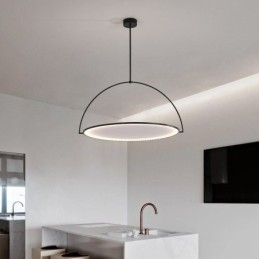 Lampada a sospensione nordica Lampada da soffitto creativa in ferro battuto ad anello