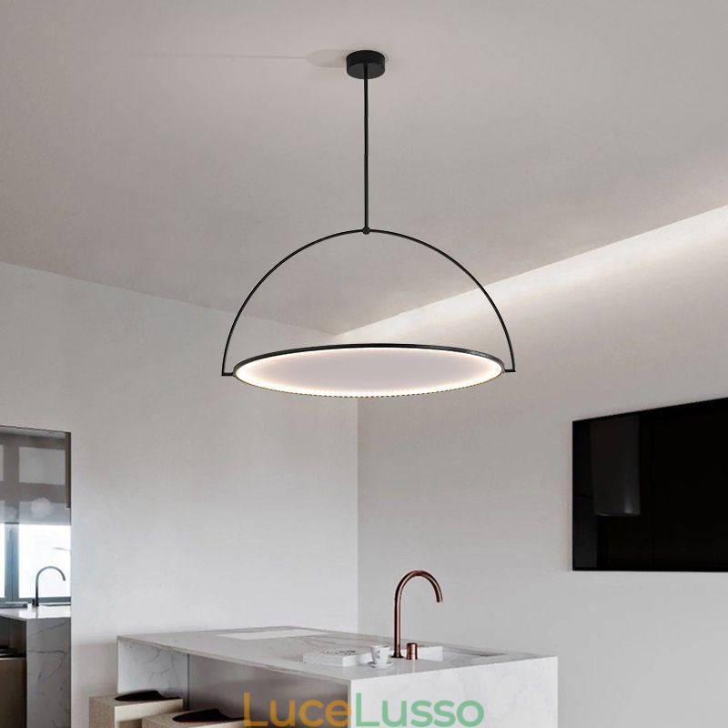 Lampada a sospensione nordica Lampada da soffitto creativa in ferro battuto ad anello