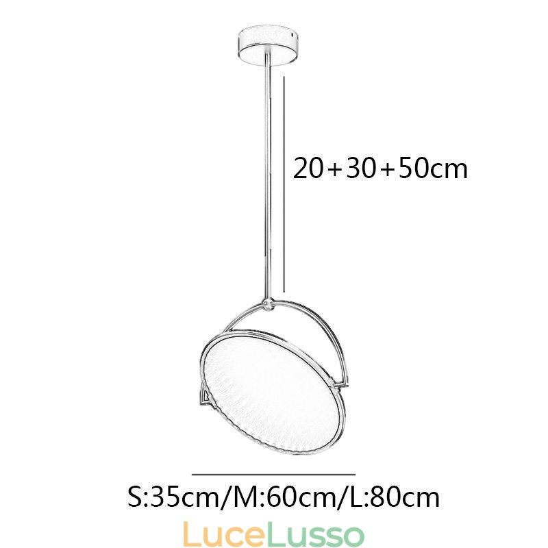 Lampada a sospensione nordica Lampada da soffitto creativa in ferro battuto ad anello