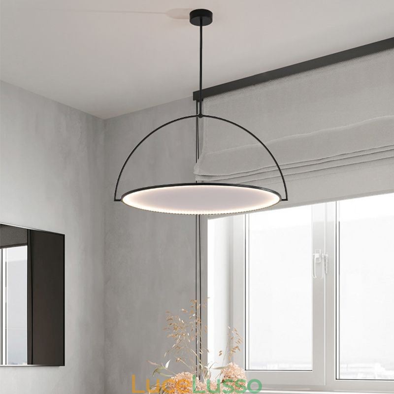Lampada a sospensione nordica Lampada da soffitto creativa in ferro battuto ad anello