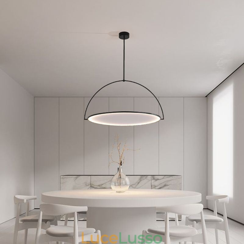 Lampada a sospensione nordica Lampada da soffitto creativa in ferro battuto ad anello