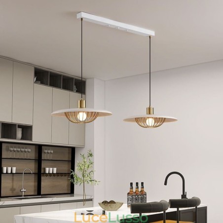 Lampada a sospensione nordica Lampada da soffitto creativa in ferro battuto con disco Lampada a sospensione nordica Lampada da soffitto creativa in ferro battuto con disco