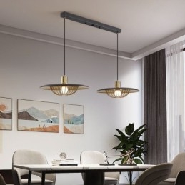 Lampada a sospensione nordica Lampada da soffitto creativa in ferro battuto con disco