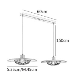 Lampada a sospensione nordica Lampada da soffitto creativa in ferro battuto con disco