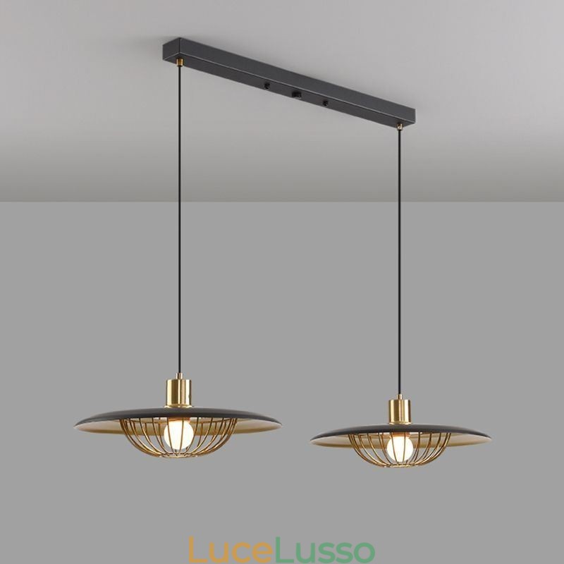 Lampada a sospensione nordica Lampada da soffitto creativa in ferro battuto con disco
