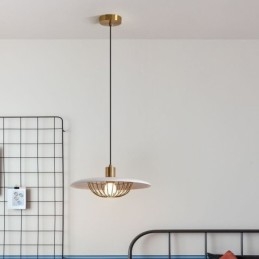 Lampada a sospensione nordica in ferro battuto, lampade da soffitto a disco creative