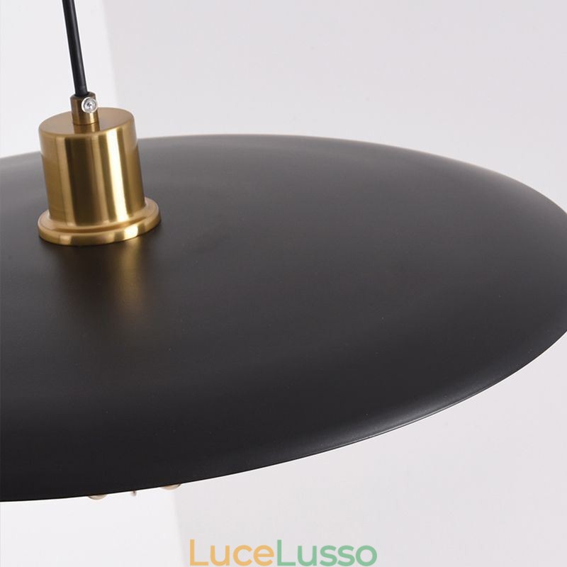 Lampada a sospensione nordica in ferro battuto, lampade da soffitto a disco creative