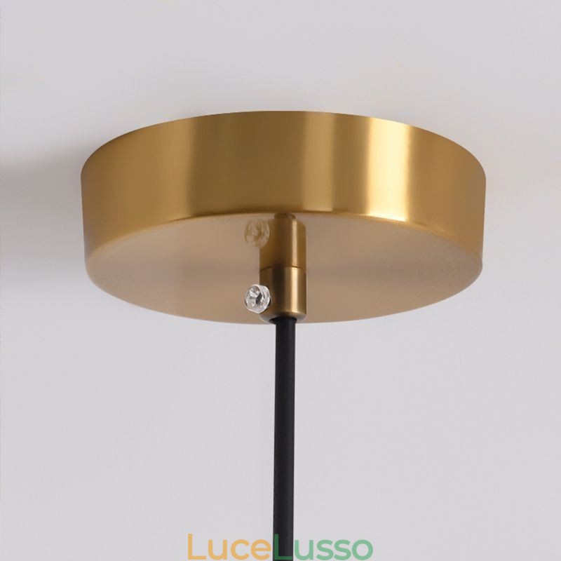Lampada a sospensione nordica in ferro battuto, lampade da soffitto a disco creative