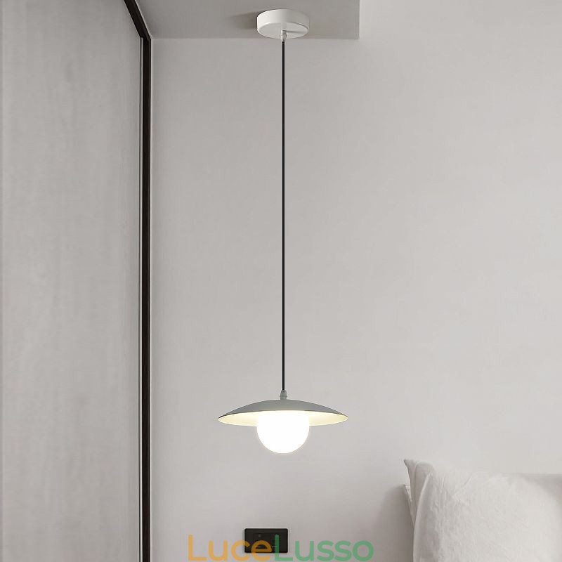 Lampada da soffitto a disco in ferro battuto G9 con pendente nordico creativo