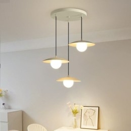 Lampada da soffitto a disco in ferro battuto G9 con pendente nordico creativo