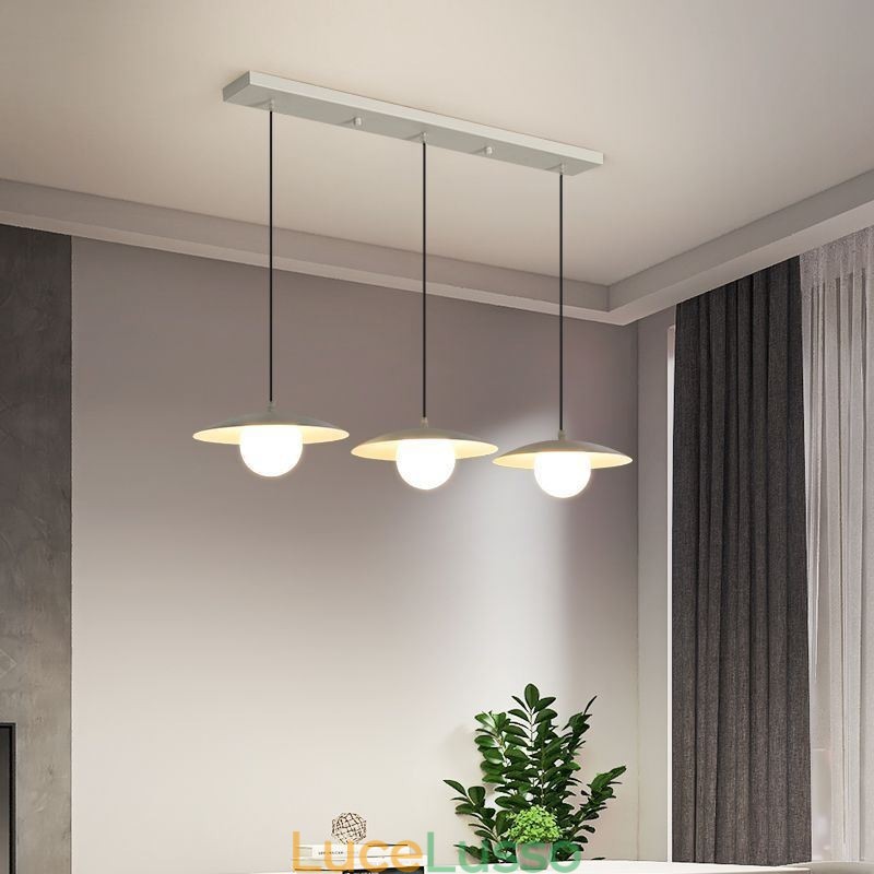Lampada da soffitto a disco in ferro battuto G9 con pendente nordico creativo