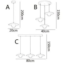 Lampada da soffitto a disco in ferro battuto G9 con pendente nordico creativo