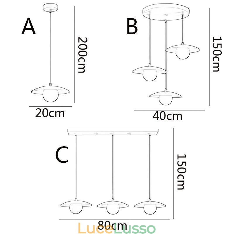 Lampada da soffitto a disco in ferro battuto G9 con pendente nordico creativo