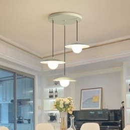 Lampada da soffitto a disco in ferro battuto G9 con pendente nordico creativo