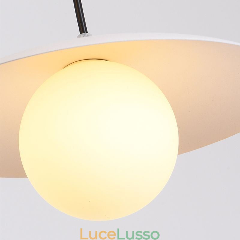 Lampada da soffitto a disco in ferro battuto G9 con pendente nordico creativo