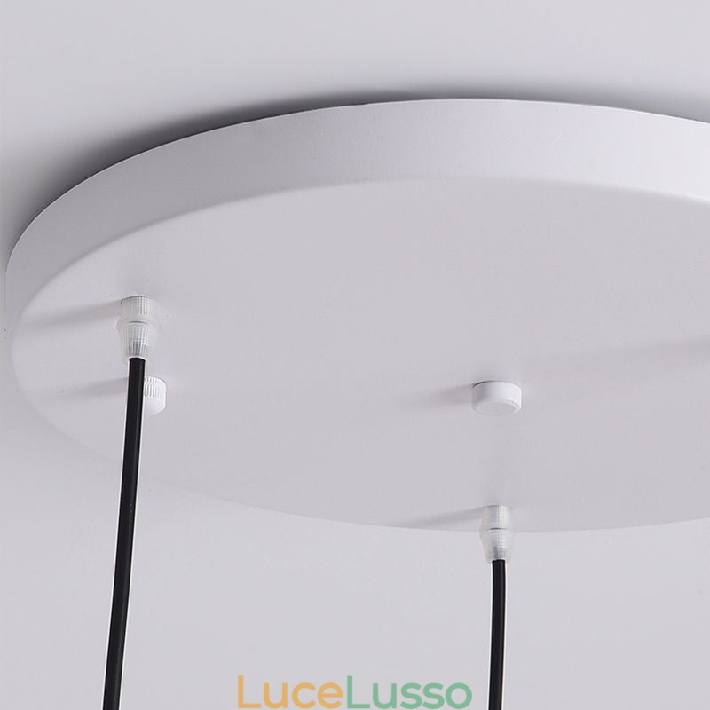 Lampada da soffitto a disco in ferro battuto G9 con pendente nordico creativo