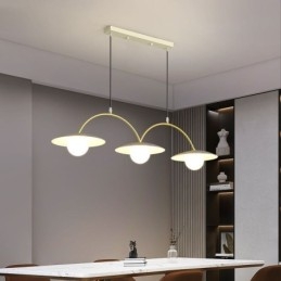 Lampada a sospensione nordica creativa G9 in ferro battuto, lampada da soffitto a forma di onda