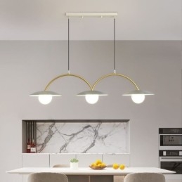 Lampada a sospensione nordica creativa G9 in ferro battuto, lampada da soffitto a forma di onda