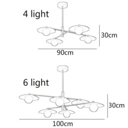 Lampada a sospensione nordica creativa G9 Lampada da soffitto a disco in ferro battuto