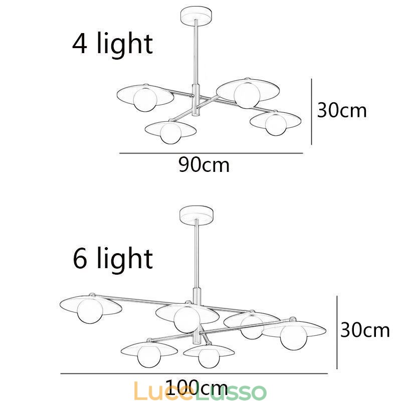 Lampada a sospensione nordica creativa G9 Lampada da soffitto a disco in ferro battuto