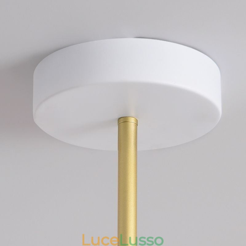 Lampada a sospensione nordica creativa G9 Lampada da soffitto a disco in ferro battuto