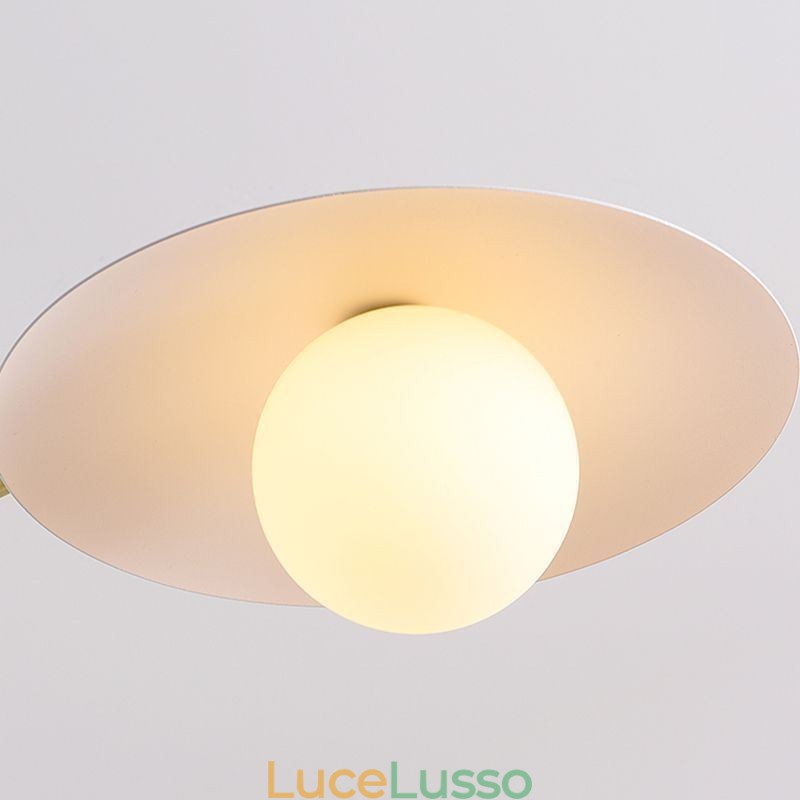 Lampada a sospensione nordica creativa G9 Lampada da soffitto a disco in ferro battuto
