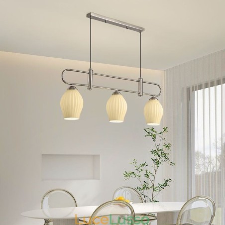 Lampada a sospensione nordica in ferro battuto Lampada da soffitto creativa a forma di stame Lampada a sospensione nordica in ferro battuto Lampada da soffitto creativa a forma di stame