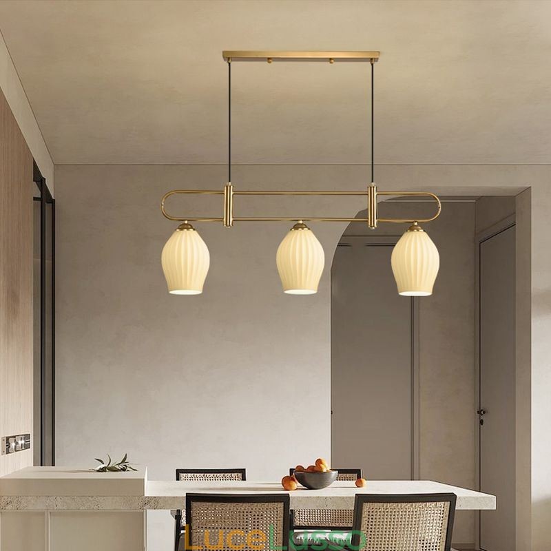 Lampada a sospensione nordica in ferro battuto Lampada da soffitto creativa a forma di stame