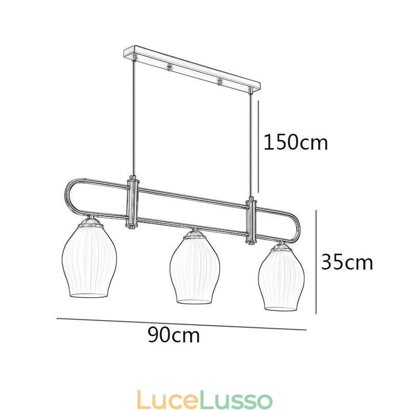 Lampada a sospensione nordica in ferro battuto Lampada da soffitto creativa a forma di stame