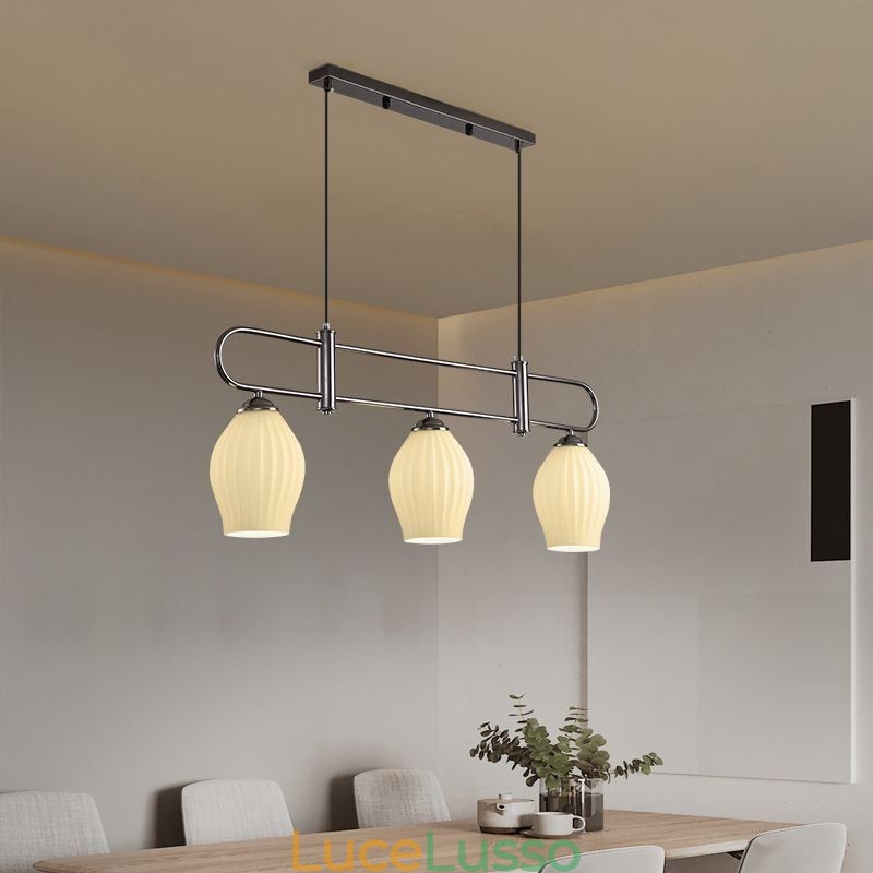 Lampada a sospensione nordica in ferro battuto Lampada da soffitto creativa a forma di stame
