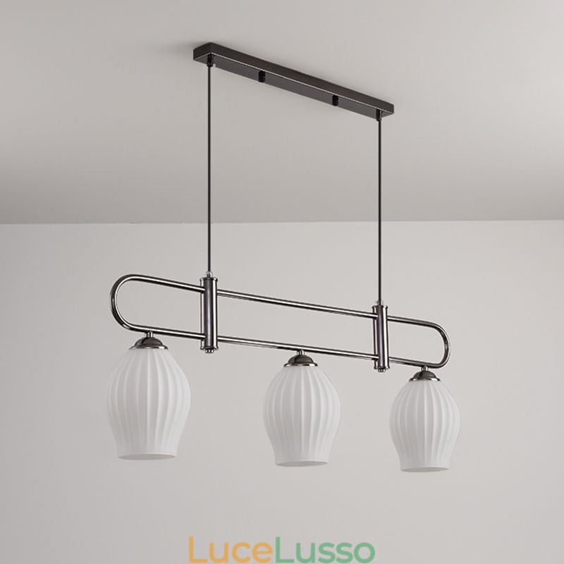 Lampada a sospensione nordica in ferro battuto Lampada da soffitto creativa a forma di stame
