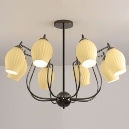 Lampada a sospensione nordica creativa in ferro battuto nero canna di fucile con stame da soffitto