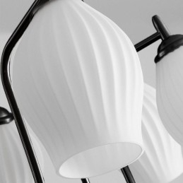 Lampada a sospensione nordica creativa in ferro battuto nero canna di fucile con stame da soffitto