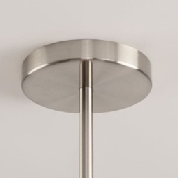 Lampada a sospensione nordica creativa in ferro battuto con stami di fiori in nichel sabbiato