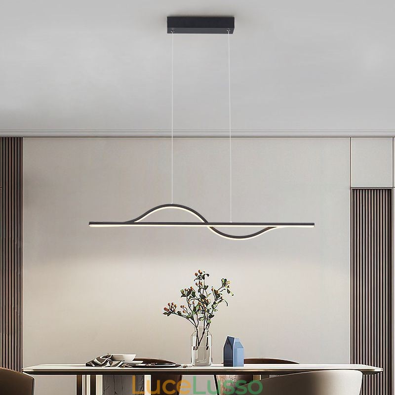 Elegante lampada a sospensione in alluminio Art Wave lampada da soffitto