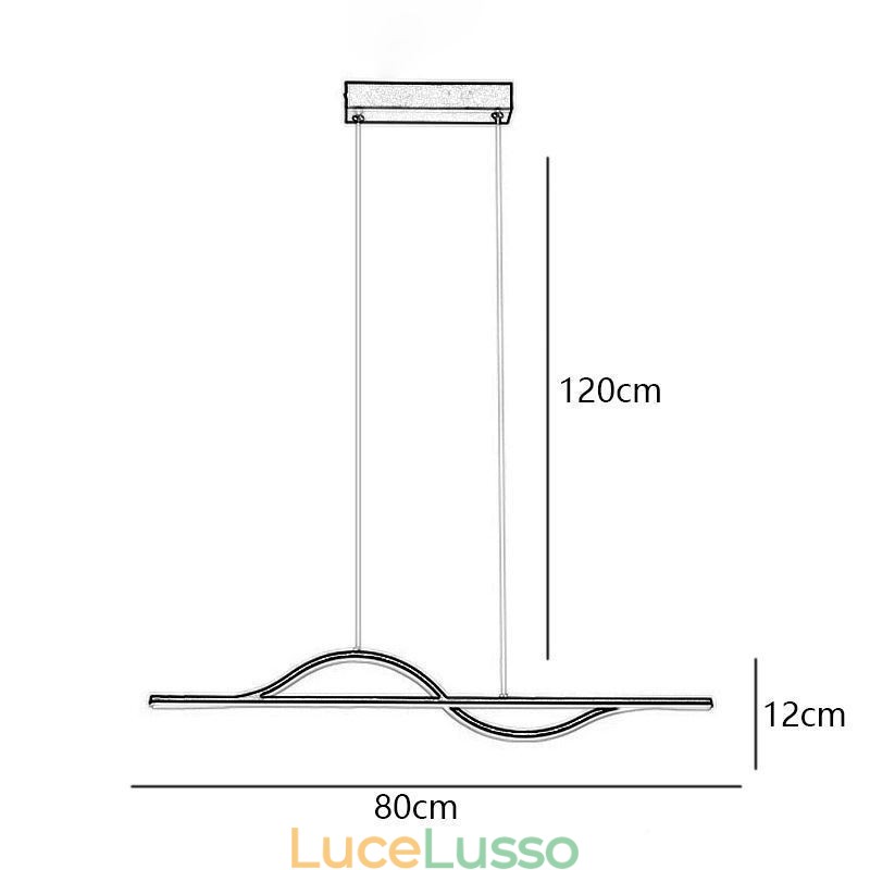 Elegante lampada a sospensione in alluminio Art Wave lampada da soffitto