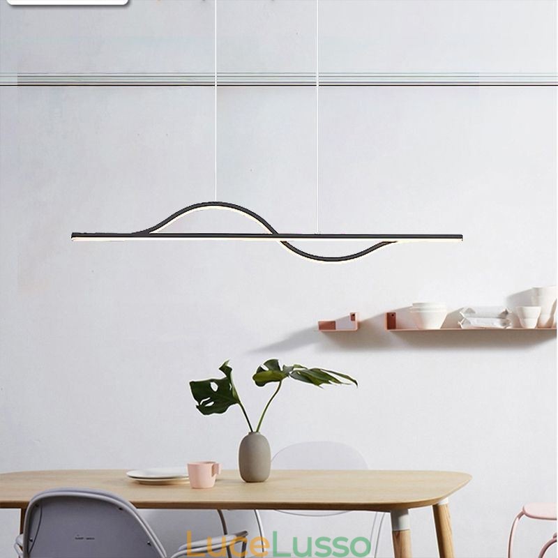 Elegante lampada a sospensione in alluminio Art Wave lampada da soffitto