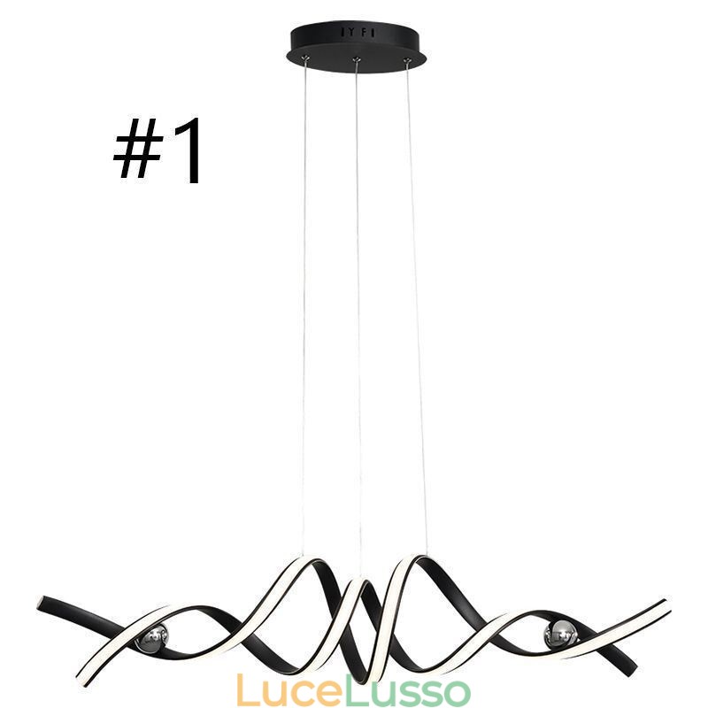 Lampada a sospensione minimalista in alluminio Arte Lampada da soffitto a spirale minimalista