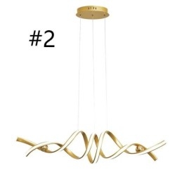 Lampada a sospensione minimalista in alluminio Arte Lampada da soffitto a spirale minimalista
