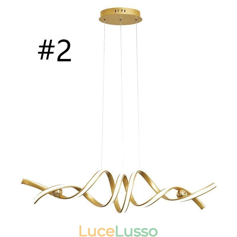Lampada a sospensione minimalista in alluminio Arte Lampada da soffitto a spirale minimalista
