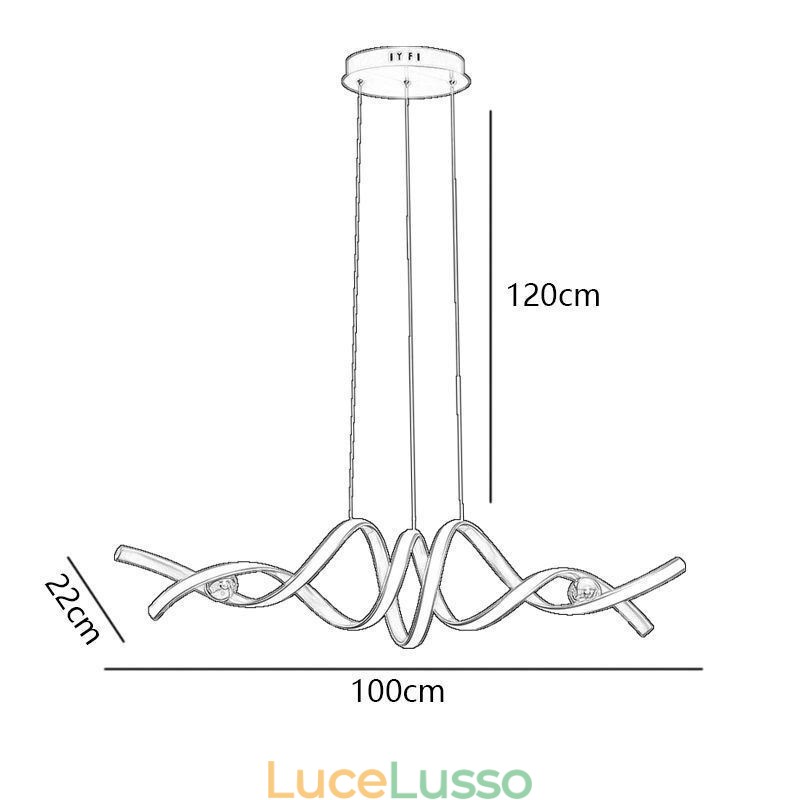 Lampada a sospensione minimalista in alluminio Arte Lampada da soffitto a spirale minimalista