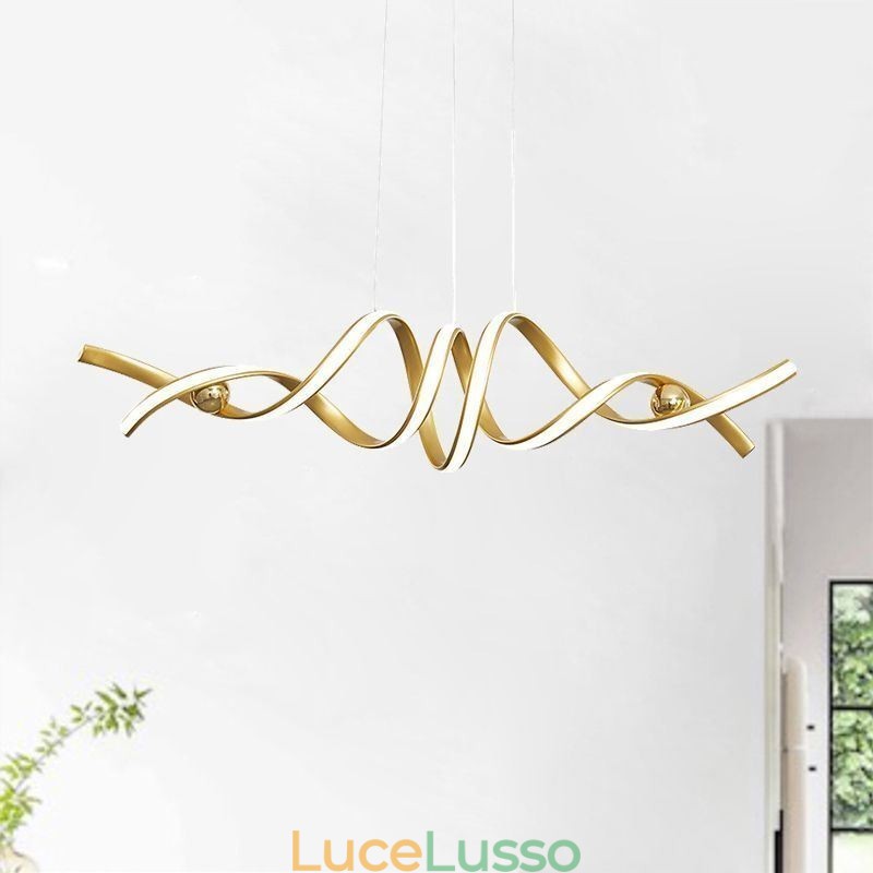 Lampada a sospensione minimalista in alluminio Arte Lampada da soffitto a spirale minimalista