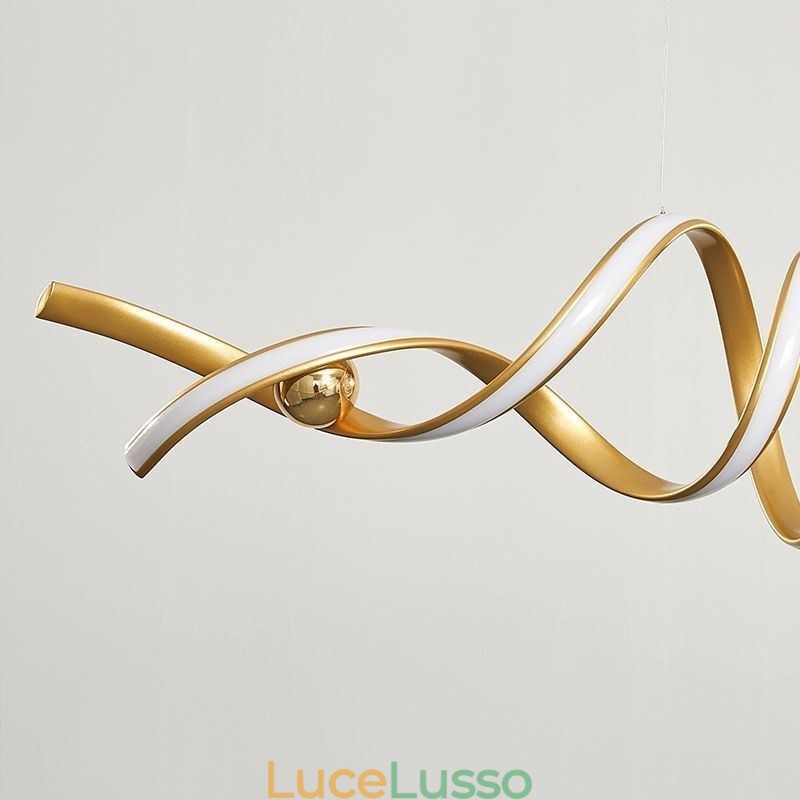Lampada a sospensione minimalista in alluminio Arte Lampada da soffitto a spirale minimalista