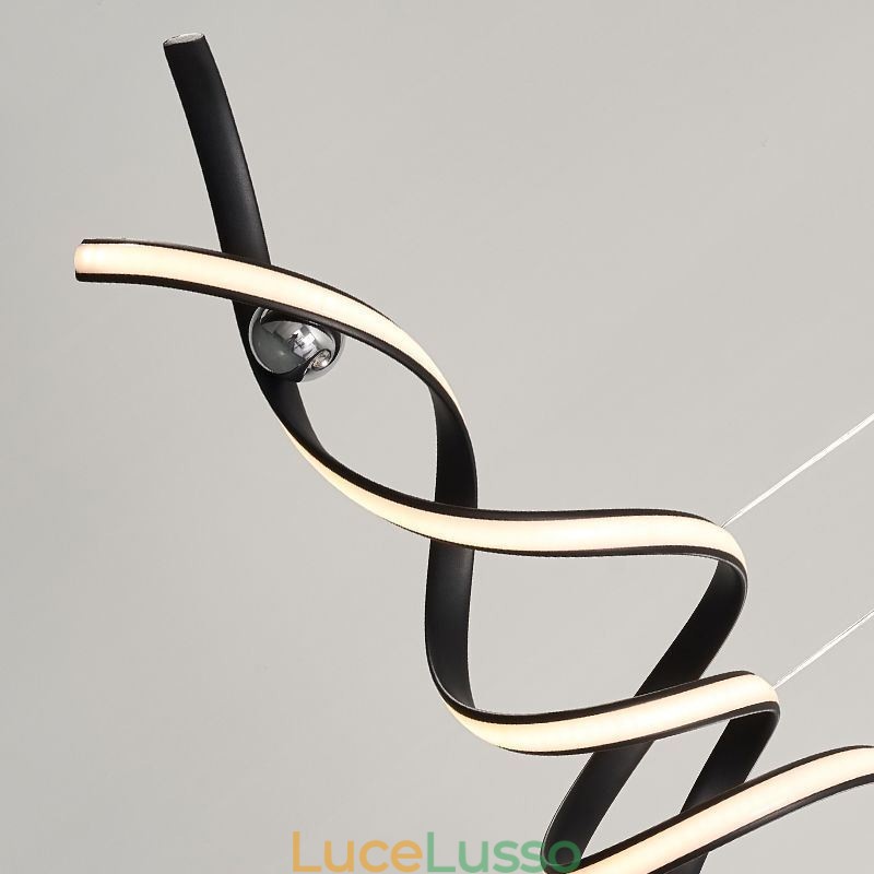 Lampada a sospensione minimalista in alluminio Arte Lampada da soffitto a spirale minimalista