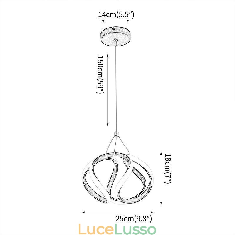Lampada a sospensione in alluminio Art Small Pumpkin Lampada da soffitto