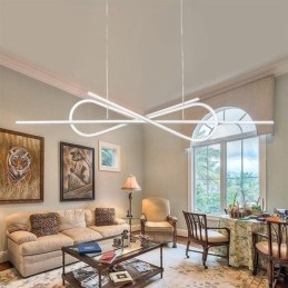 Semplice lampada a sospensione in alluminio Art Bowknot lampada da soffitto