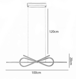 Semplice lampada a sospensione in alluminio Art Bowknot lampada da soffitto
