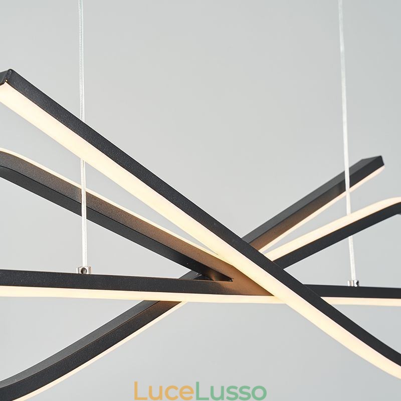 Semplice lampada a sospensione in alluminio Art Bowknot lampada da soffitto