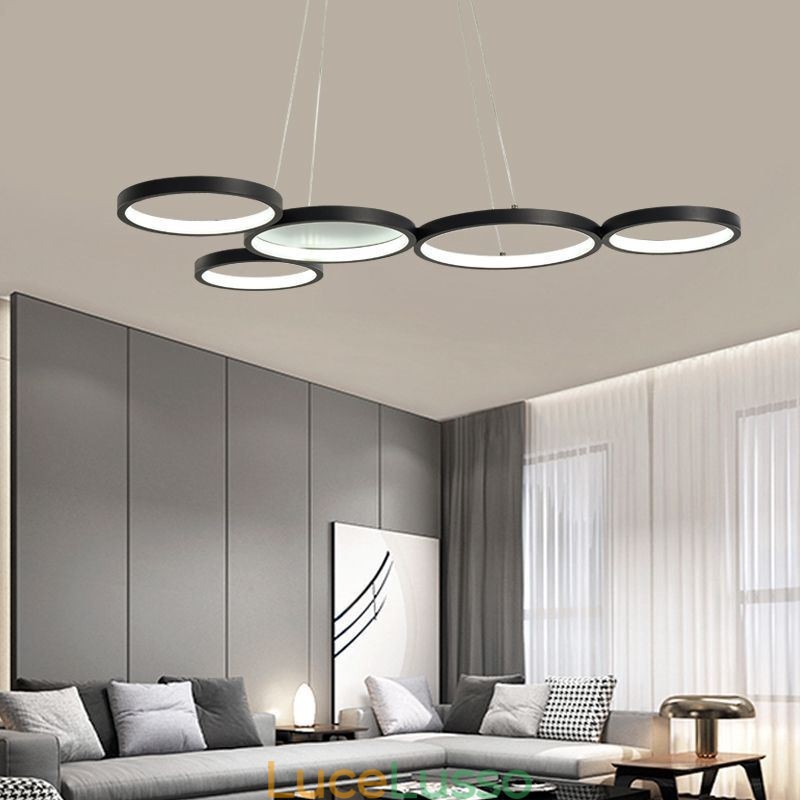 Elegante lampada a sospensione in alluminio, lampada da soffitto artistica