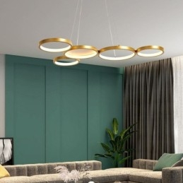 Elegante lampada a sospensione in alluminio, lampada da soffitto artistica